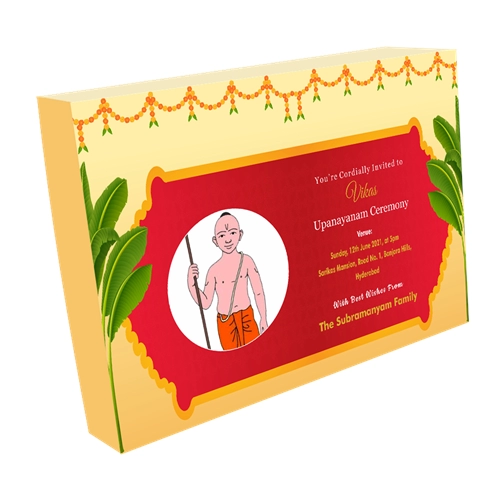 Upanayanam Invite Gift Box 6 S + 1 L Compartments
